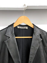 Load image into Gallery viewer, JIL SANDER BLACK LEATHER BLAZER
