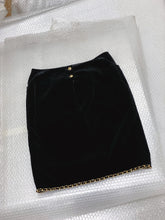 Load image into Gallery viewer, CHANEL BLACK VELVET SKIRT

