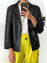 Load image into Gallery viewer, JIL SANDER BLACK LEATHER BLAZER
