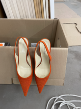 Load image into Gallery viewer, MIU MIU ORANGE SLING PUMPS (SIZE 38,5)
